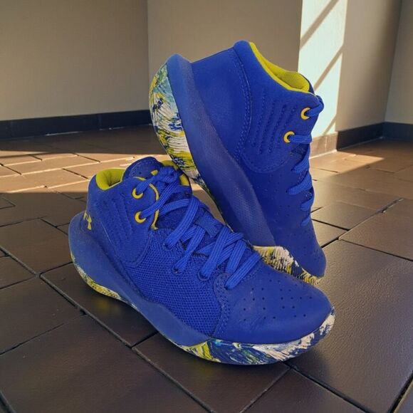 Under Armour Other - Under Armour Jet 21 Boys Blue & Yellow Athletic Sneakers - Size: 13K